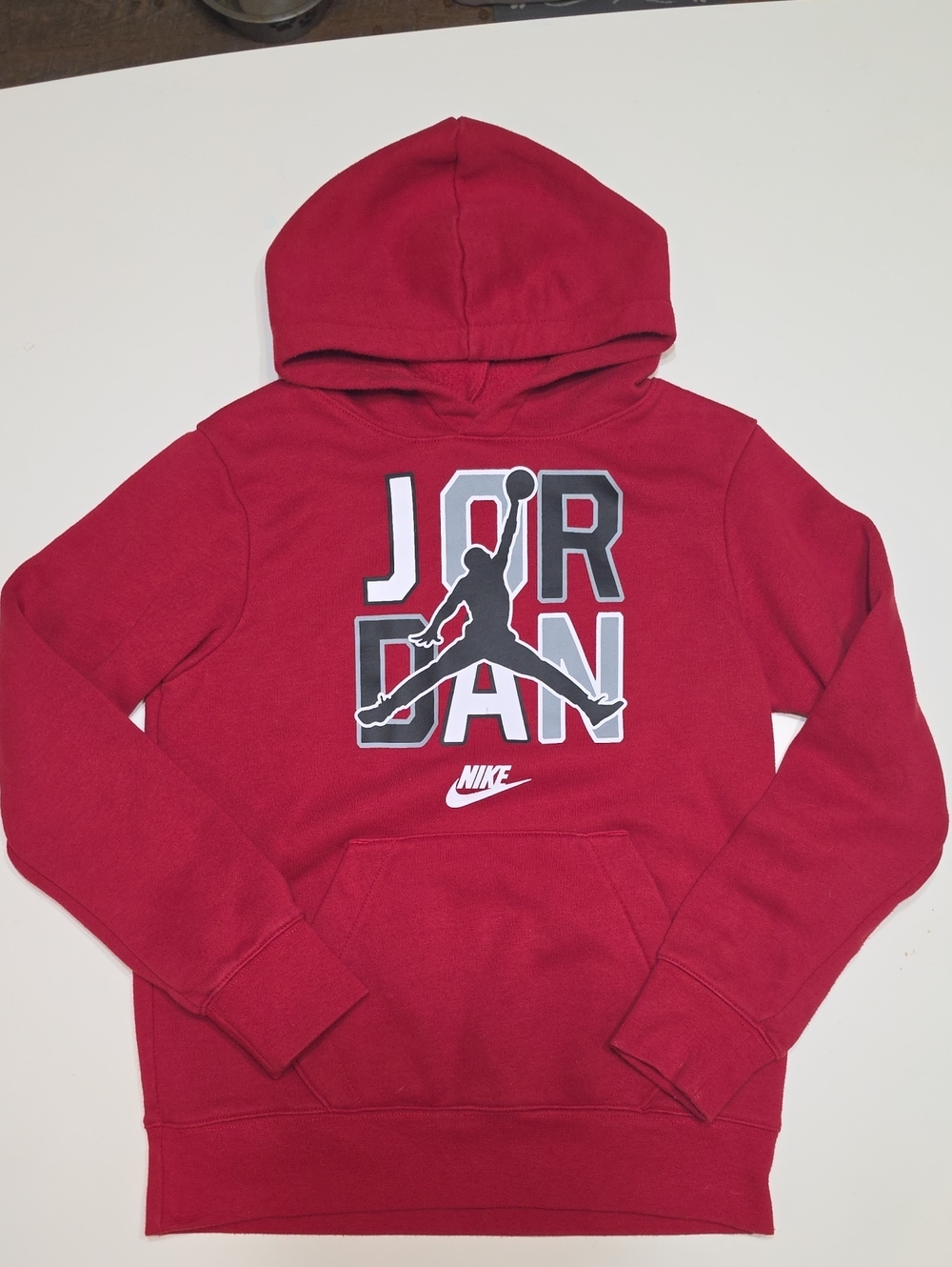Nike Red Jordan Kids Pullover Hoodie